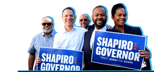 Image: Voters Hold "Shapiro for PA Governor" Signs | Courtesy: Shapiro for Pennsylvania